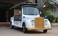 Golden 8-11 Passengers Electric Vintage Cars For Hotel / Resort VIP Reception